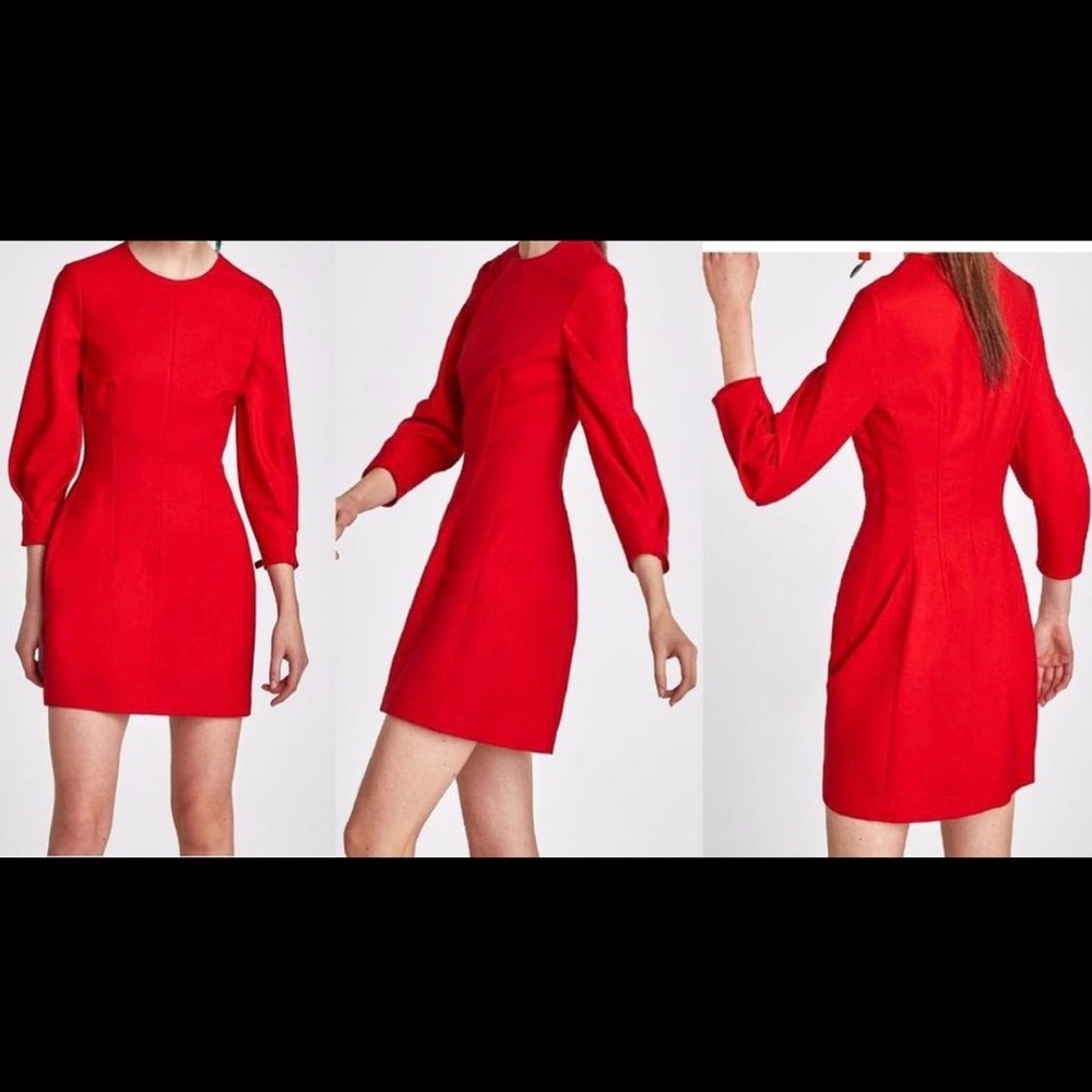 Zara Red Mini Shift Dress